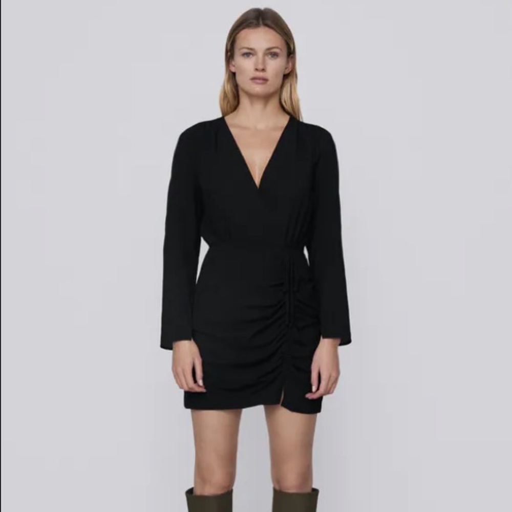 ZARA draped mini dress